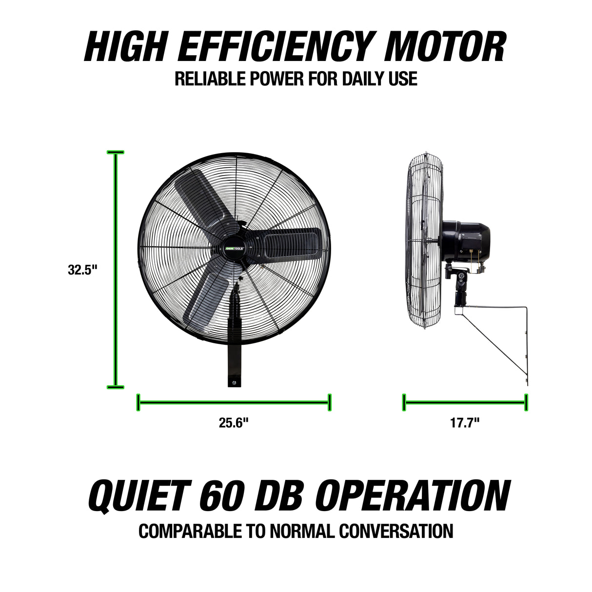OEMTOOLS 34884 24in. Outdoor Oscillating Wall Mount Fan Additional Image 5