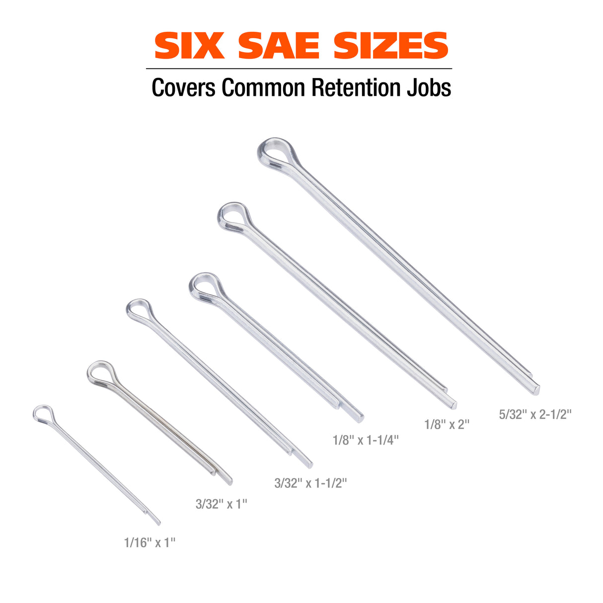 GreatNeck 68230 560-Piece Cotter Pin Assortment Additional Image 3