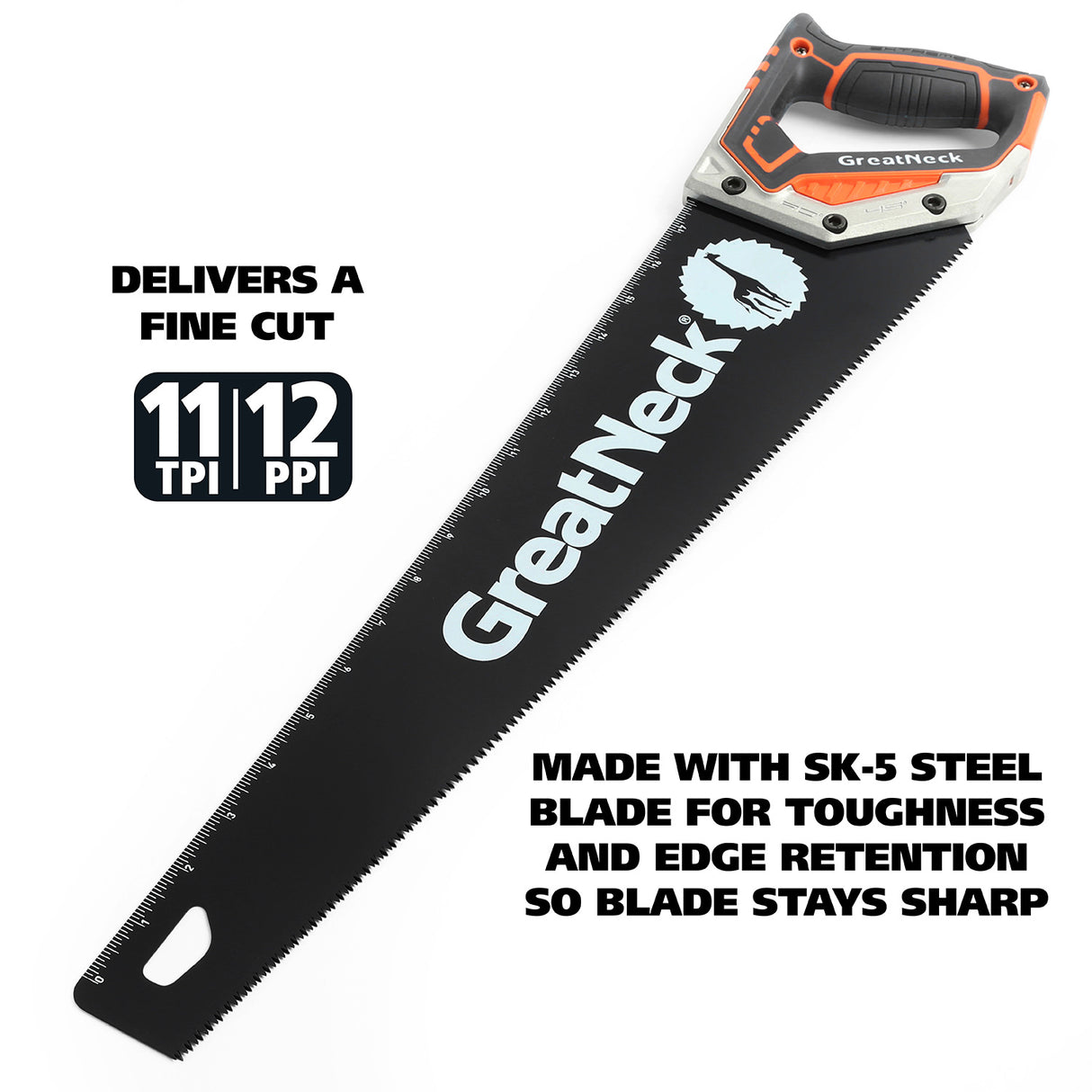 GreatNeck 74004 20 Inch Aggressive Tooth Handsaw w/ Aluminum Frame Composite Handle Additional Image 3