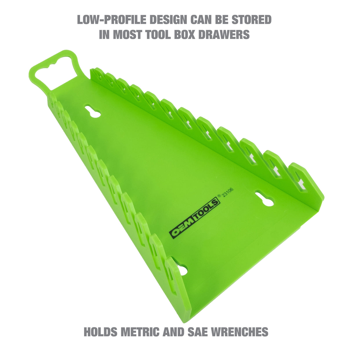 OEMTools 23106 Reverse Wrench Organizer with Handle - Green Additional Image 3