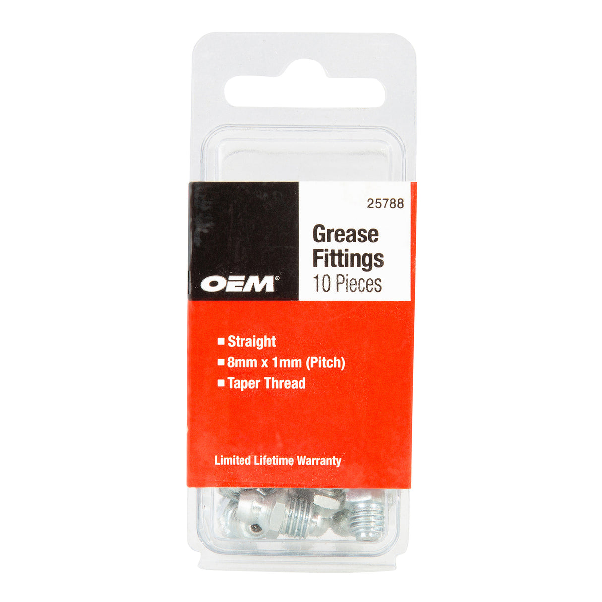 OEMTOOLS 25788 10 Piece 8 mm Straight Metric Grease Fittings Additional Image 2