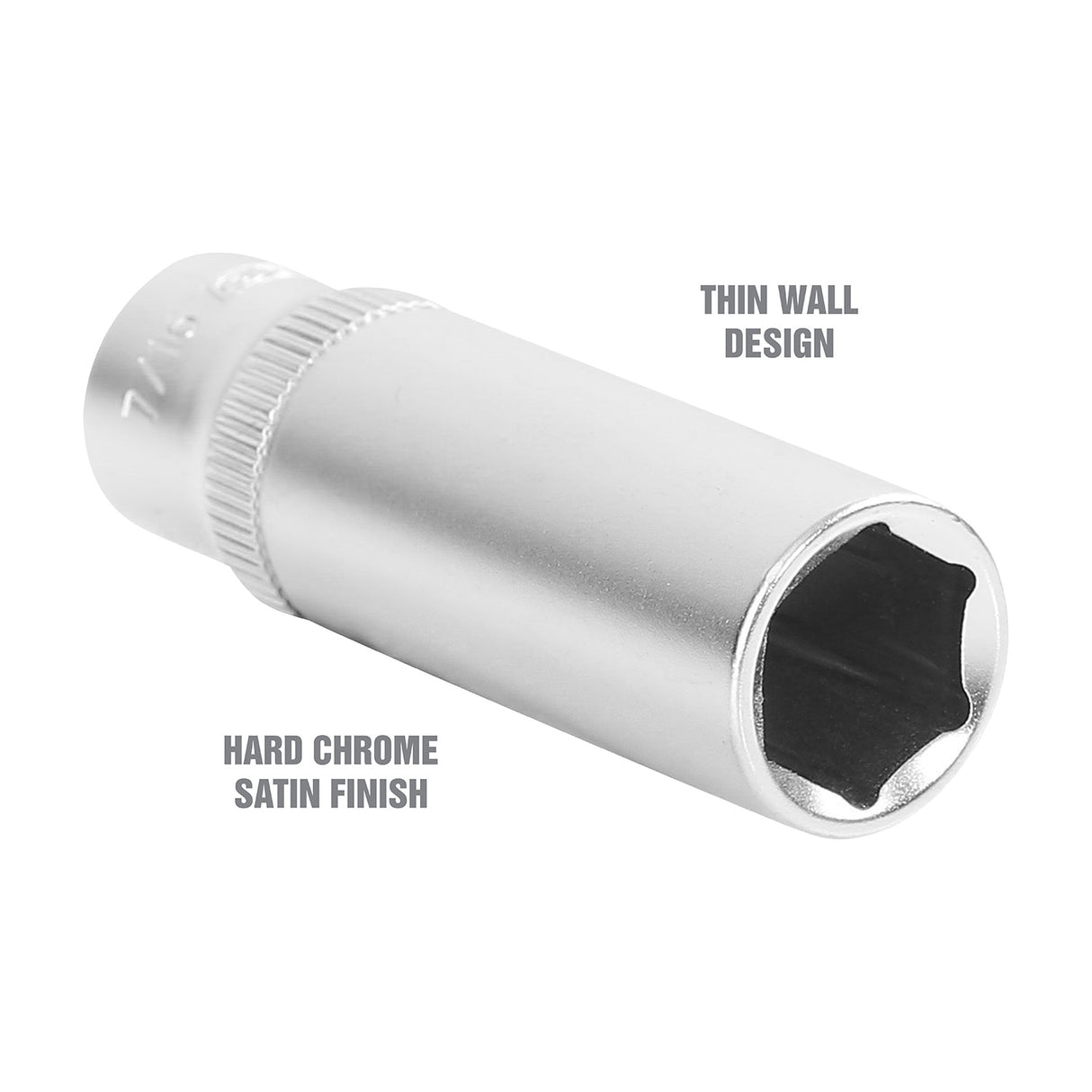 OEMTOOLS 22263 1/4 Inch Drive 6 Pt. Deep Socket (7/16 Inch) Additional Image 2