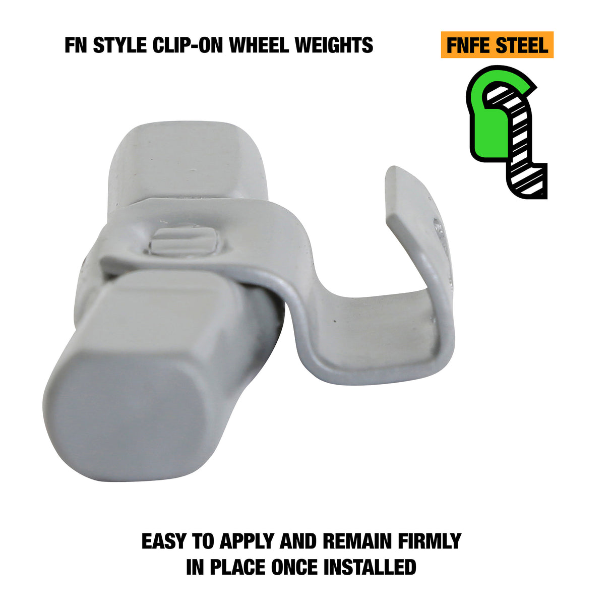 OEMTOOLS 23272 40 gm. FN Style Steel Wheel Weight - 1 Box of 25 Additional Image 2