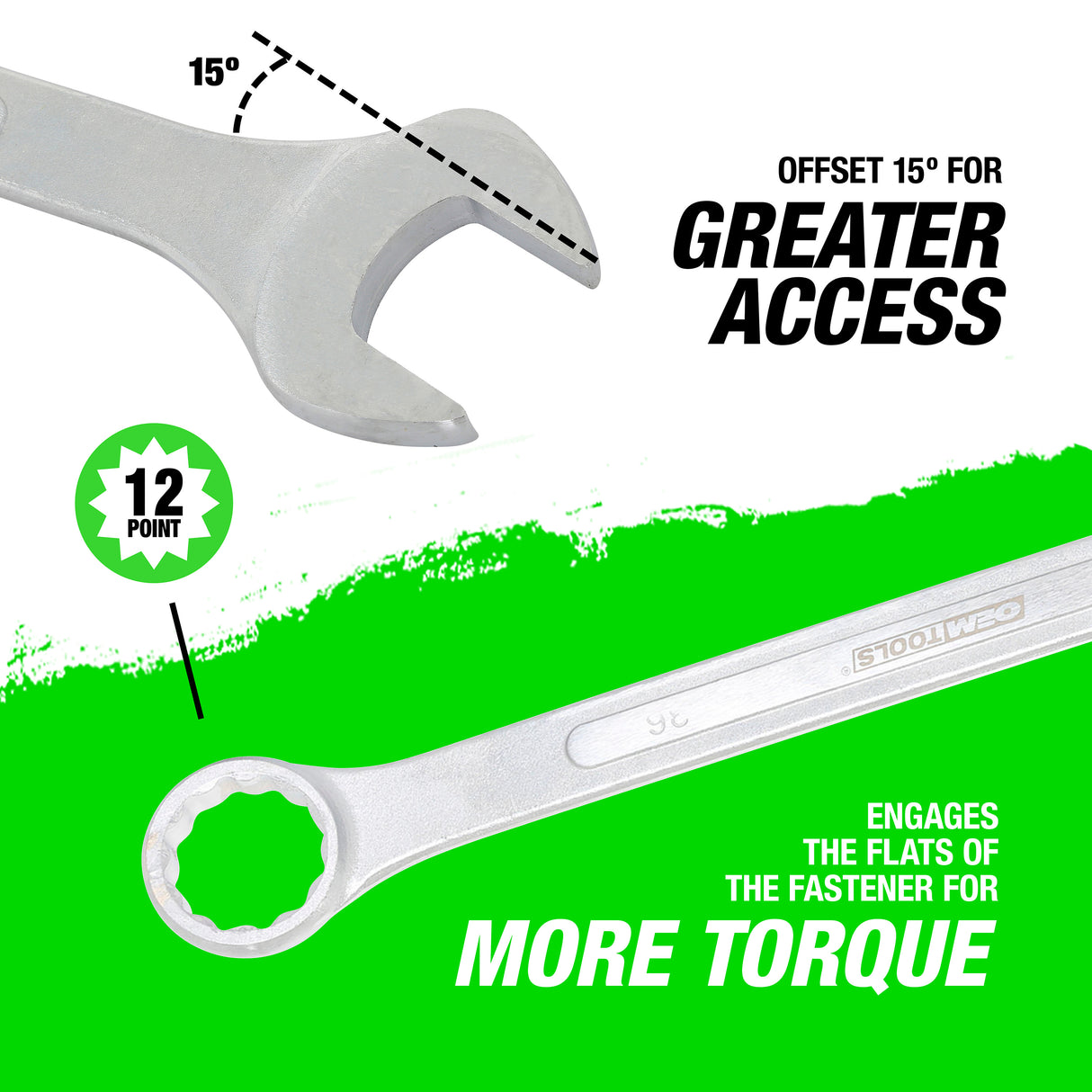 OEMTOOLS 22133 36 mm Jumbo Combination Wrench Additional Image 3