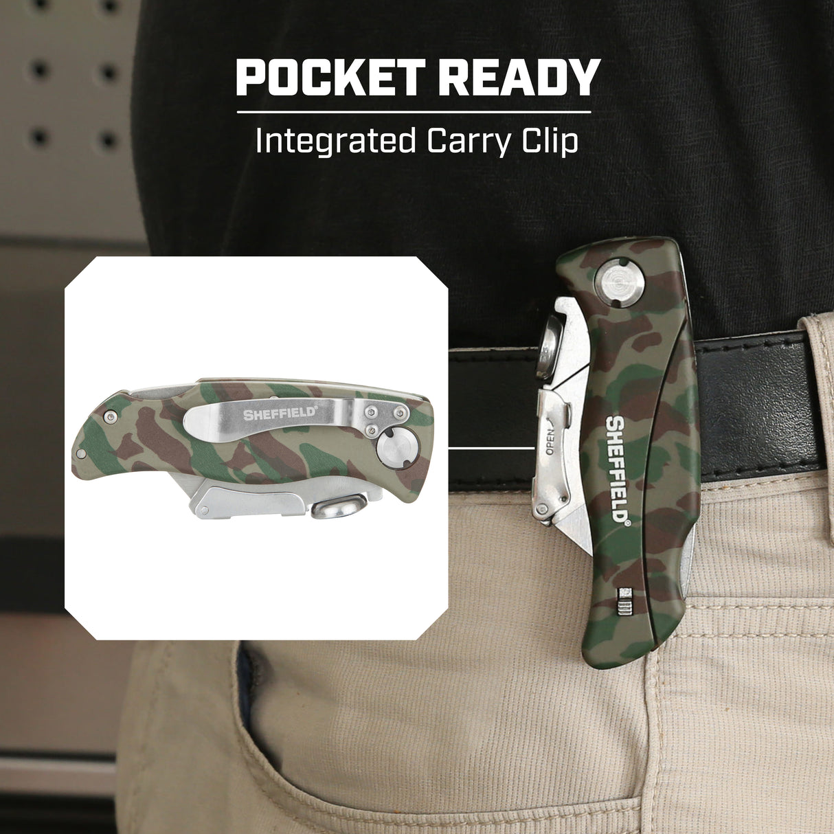 Sheffield 12131 Quick Change Folding Lock Back® Utility Knife Additional Image 5