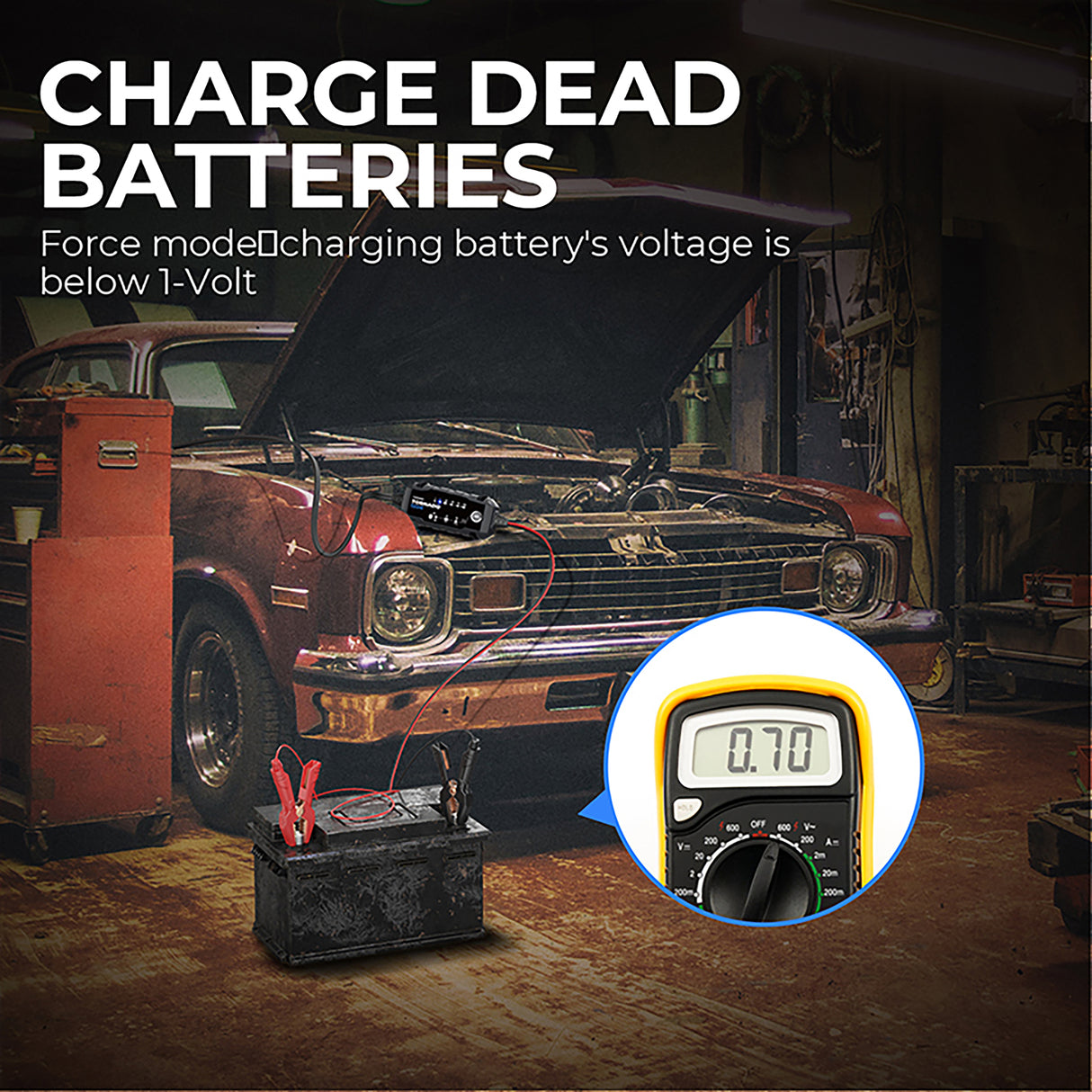 TopDon T1200 1.2A Smart Battery Charger Additional Image 4