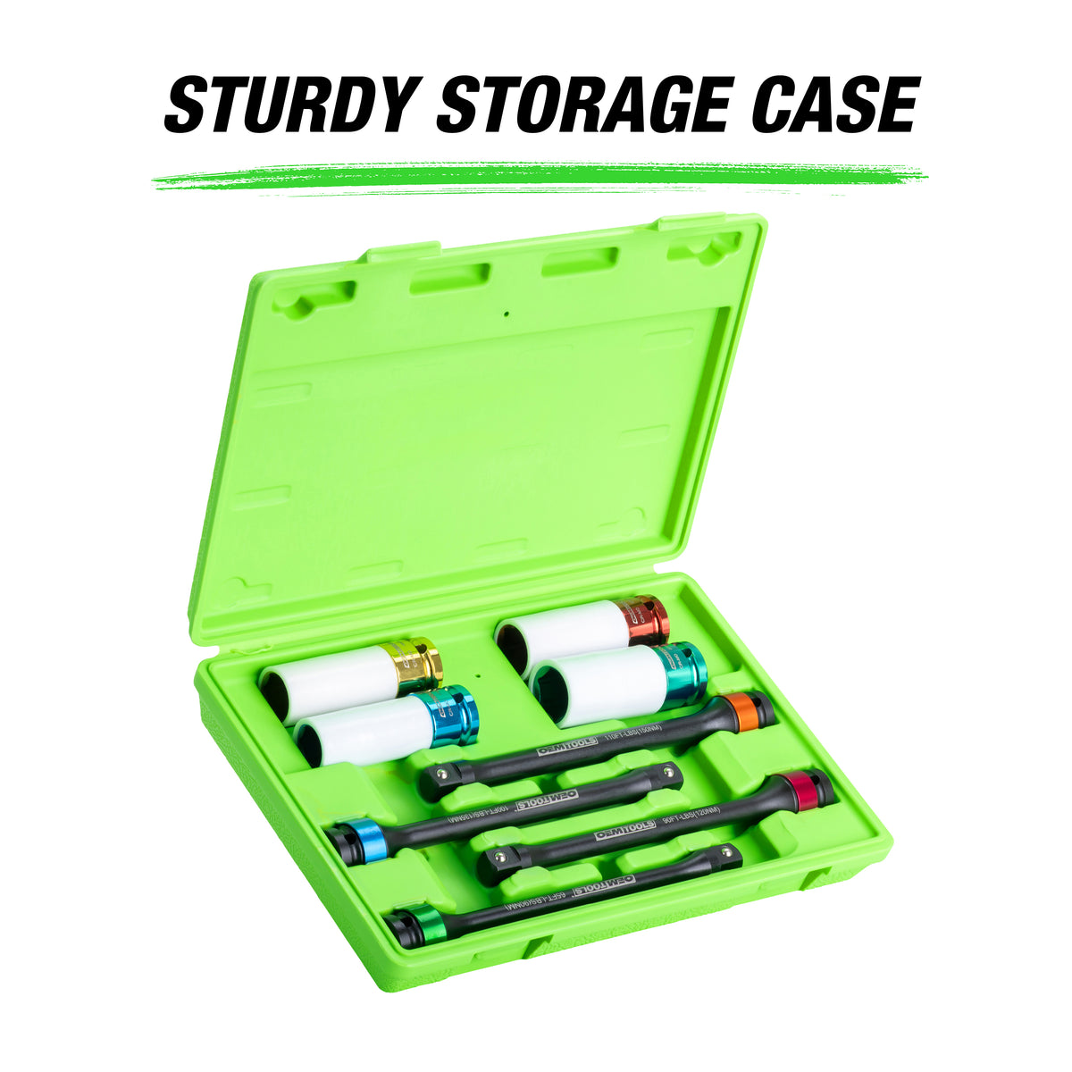 OEMTOOLS 24228 8 Piece Torque Limiting Extension & Thin Wall Socket Set Additional Image 5
