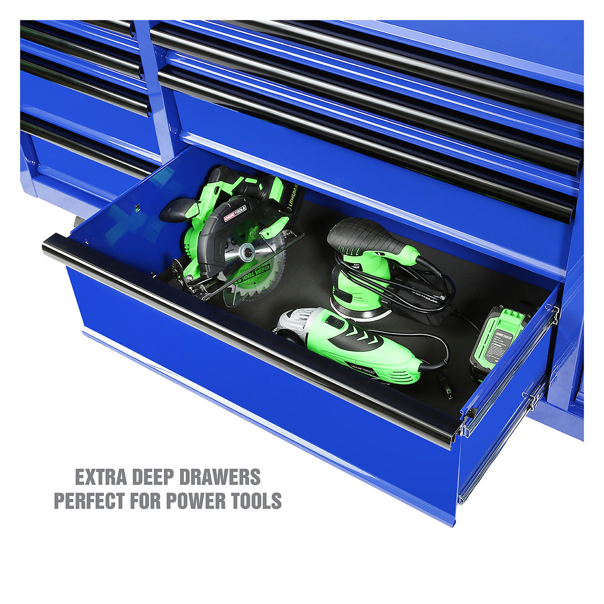 OEMTOOLS 24741 Professional Series 72 Inch Chest and Cabinet Set - Blue Additional Image 8