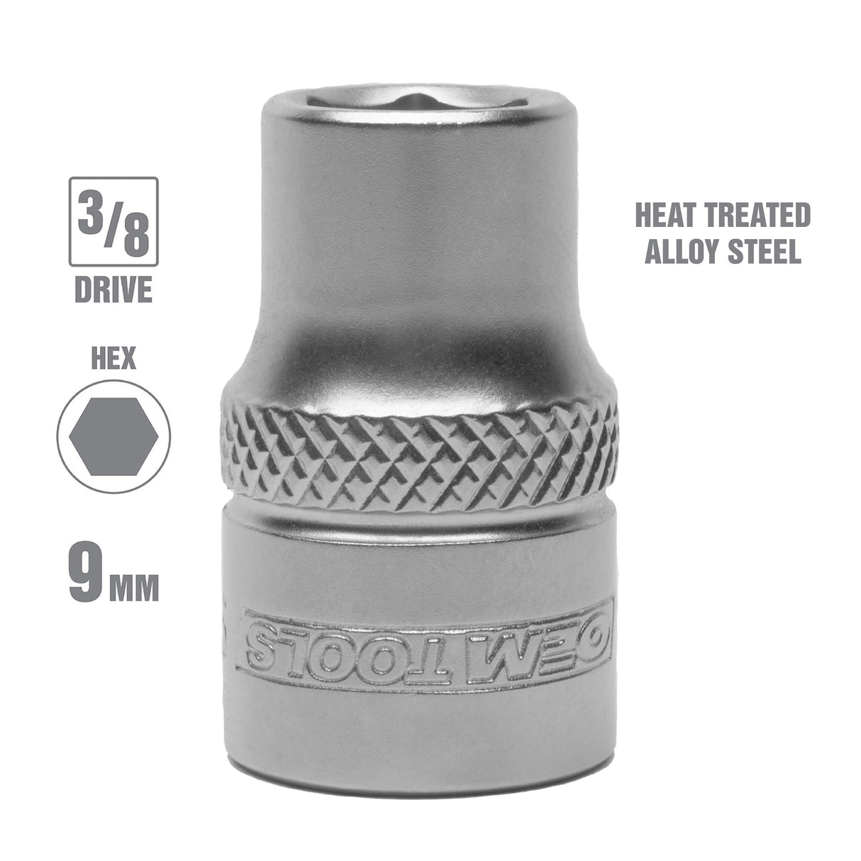 OEMTOOLS 22283 3/8 Inch Drive Socket (9 mm) Additional Image 2