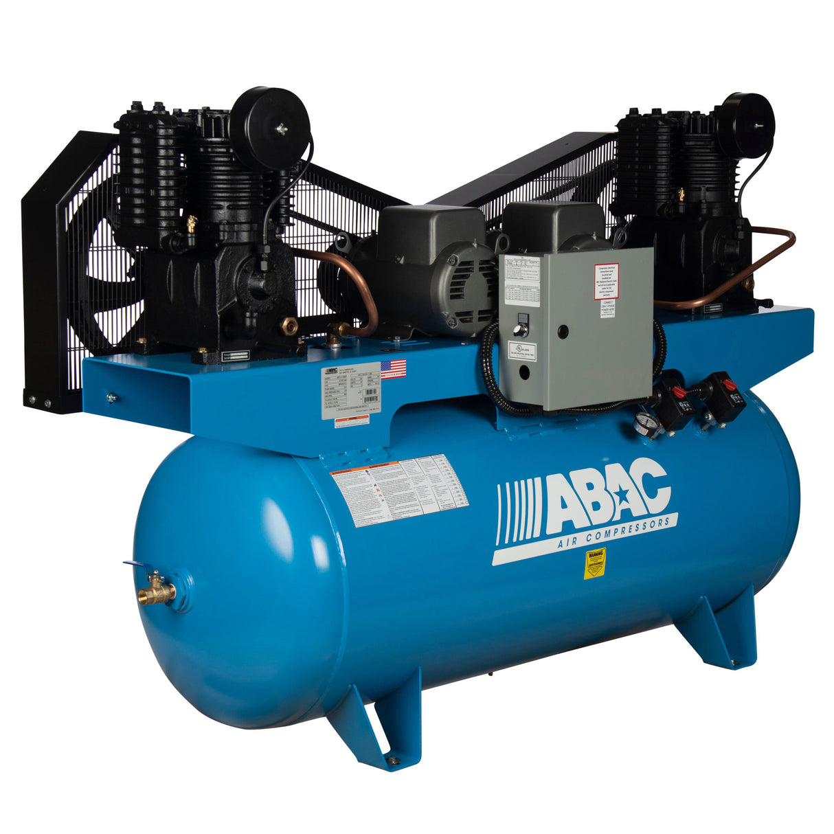 ABAC ABC7-23120HD 7.5 HP Duplex 2x7.5 230V 3Ph Air Compressor Additional Image 3