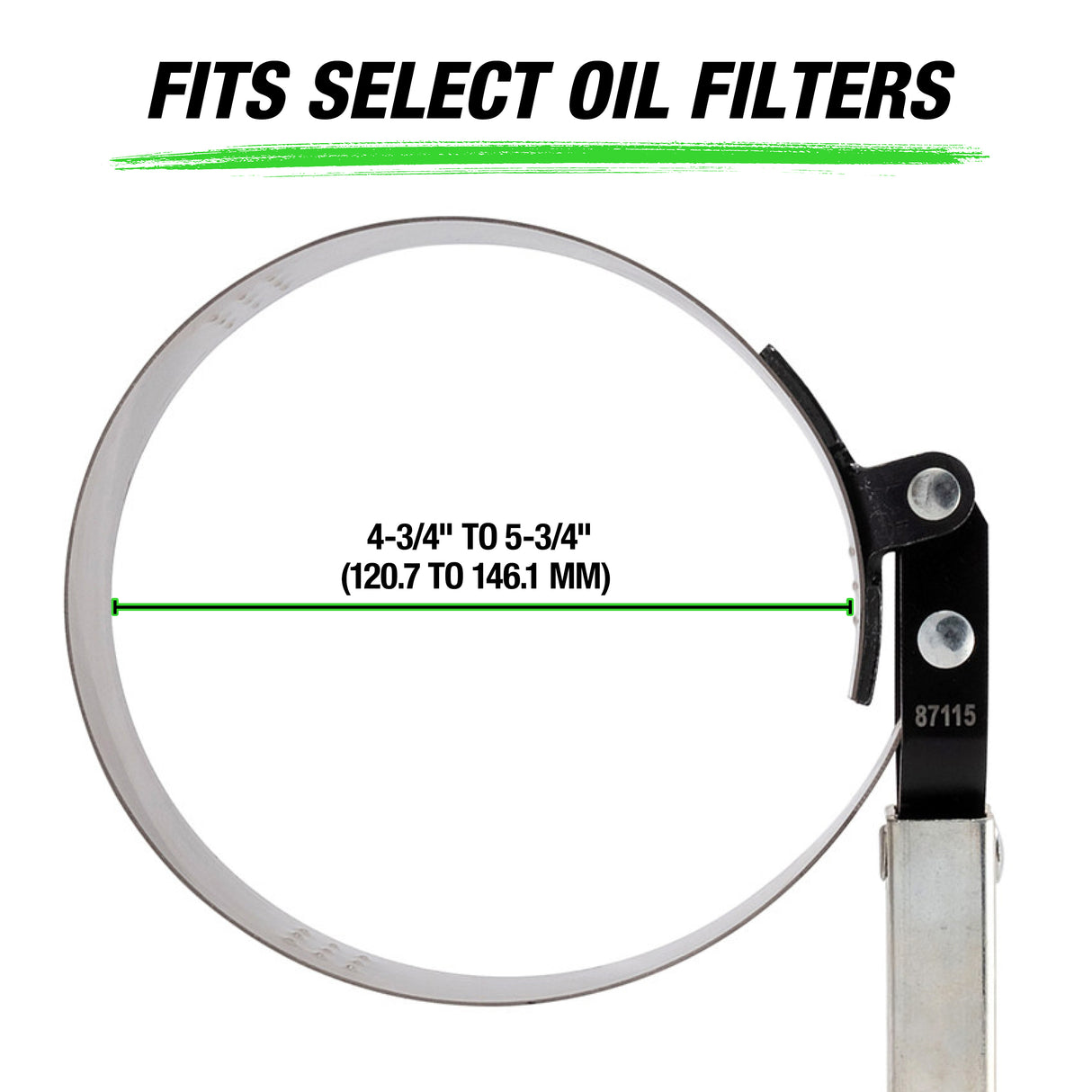 OEMTOOLS 87115 Swivel Oil Filter Wrench (4-3/4in. - 5-3/4in.) Additional Image 1