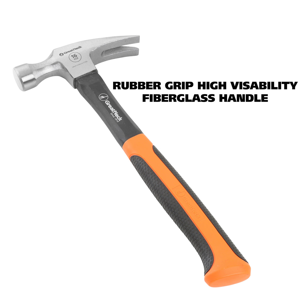 GreatNeck HG16S Fiberglass Straight Claw Hammer (16 Oz.) Additional Image 4