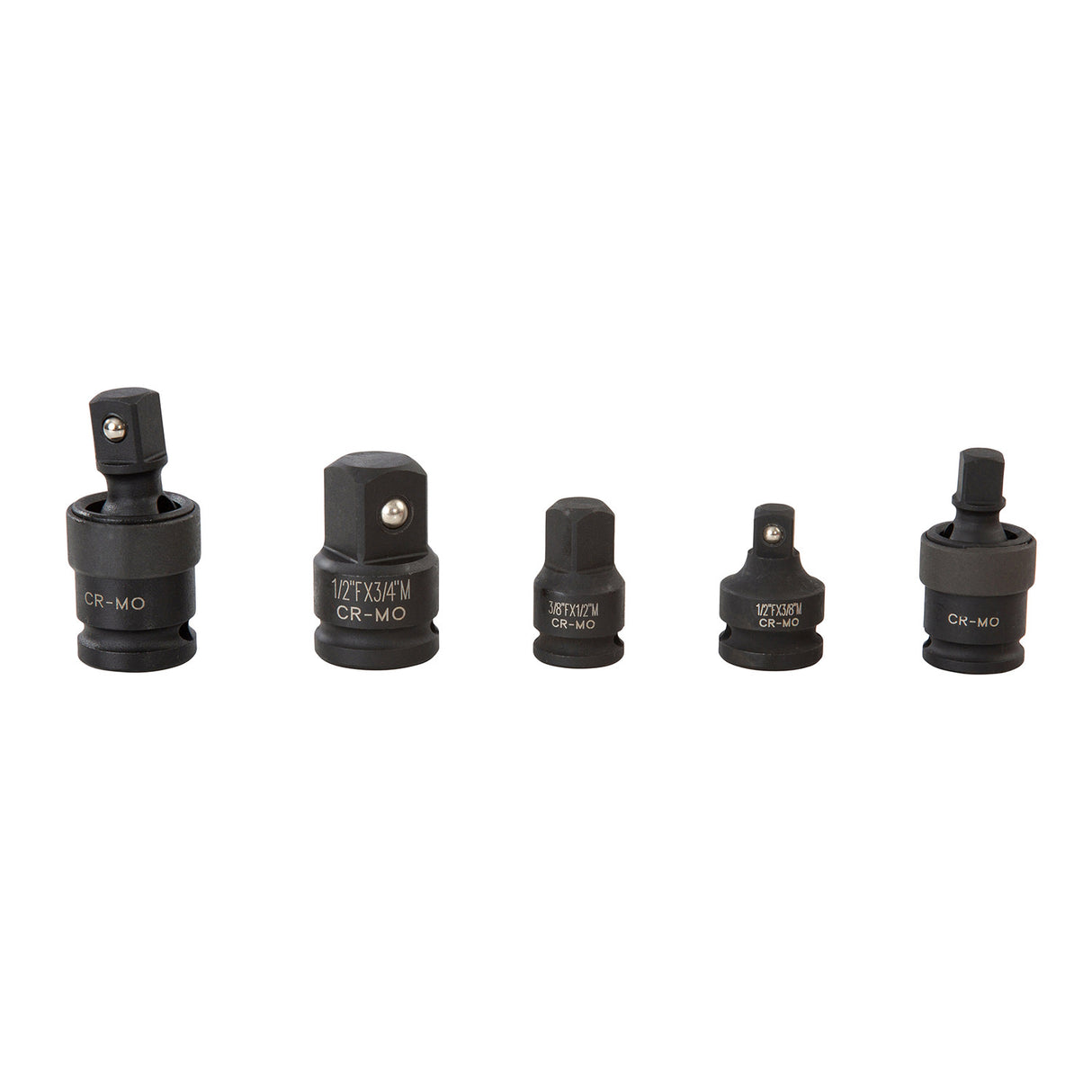 OEMTOOLS 24226 5 Piece Adapter & U-Joint Impact Set with 3/8in. & 1/2in. Drive Additional Image 1