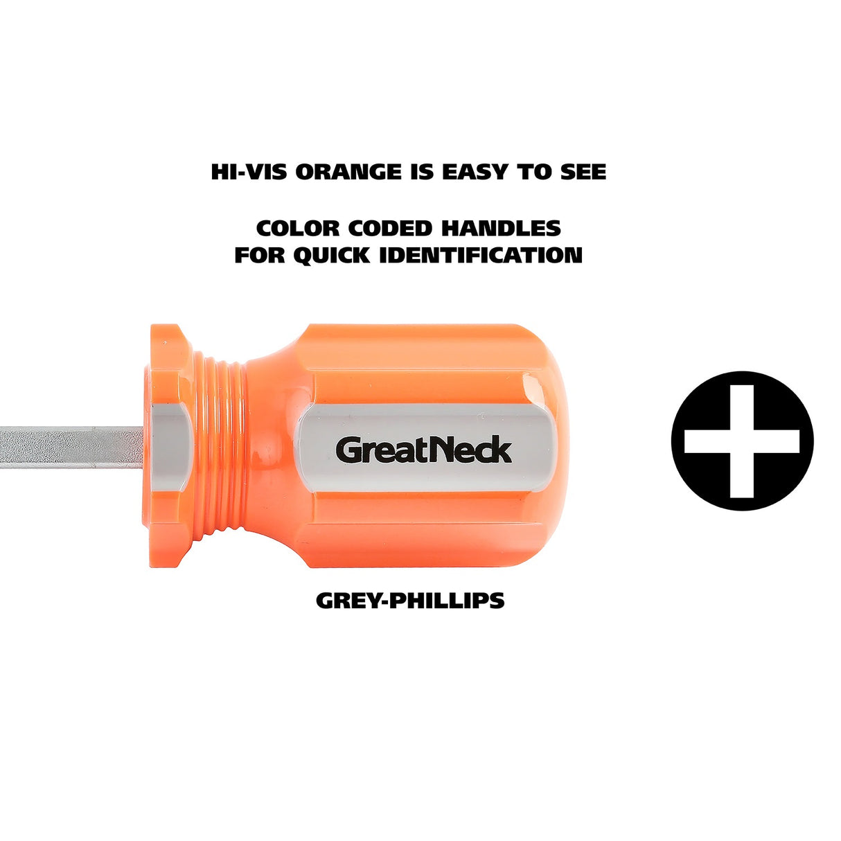 GreatNeck 73110 #1 x 1.5 Inch Phillips Square Shank Stubby Screwdriver Additional Image 4
