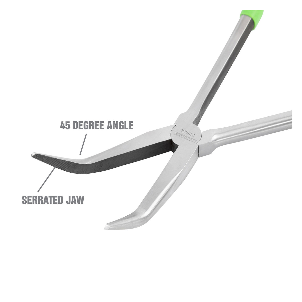 OEMTOOLS 22622 11 Inch Long Reach 45° Long Nose Pliers Additional Image 2