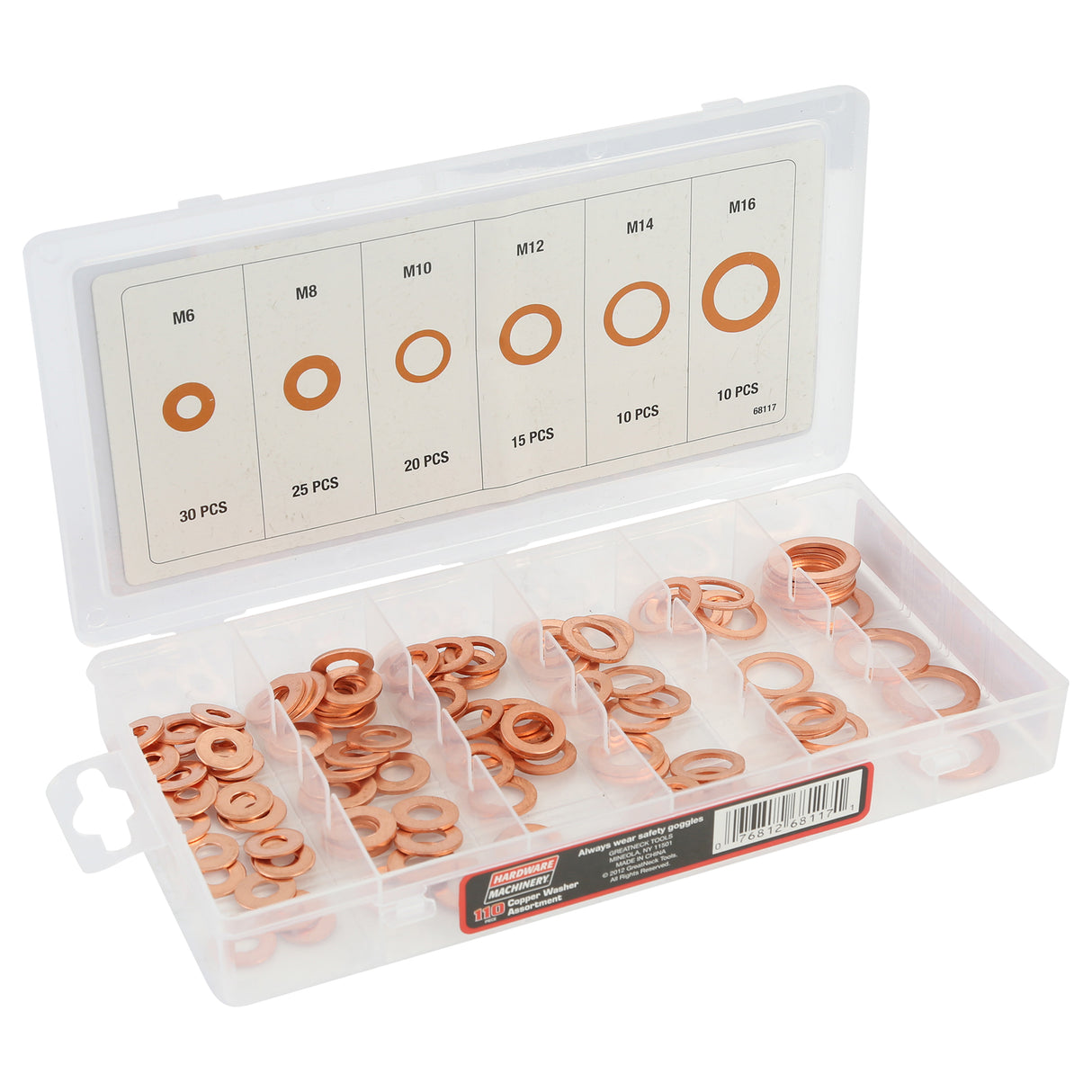 Hardware Machinery® 110 Piece Copper Washer Assortment Additional Image 3