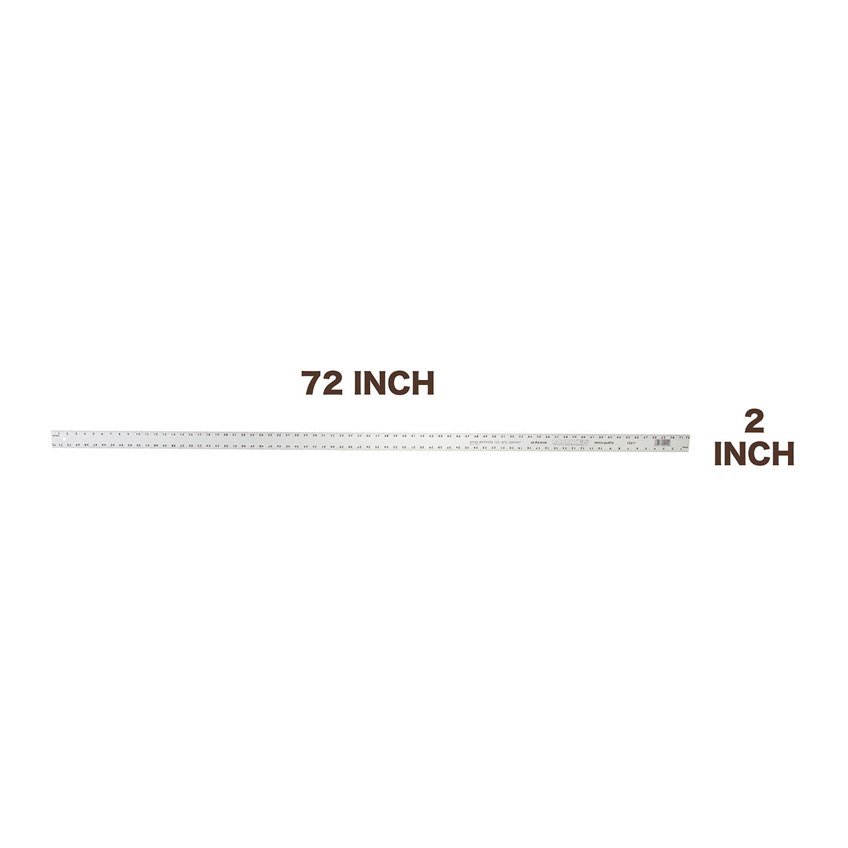 Mayes 10211 Aluminum Straight Edge Ruler (72 x 2 Inch) Additional Image 1