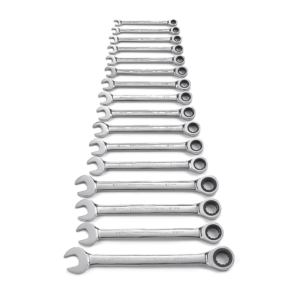 GearWrench 9416 16 Pc 12 Pt Ratcheting Combination Wrench Set - Metric Additional Image 1