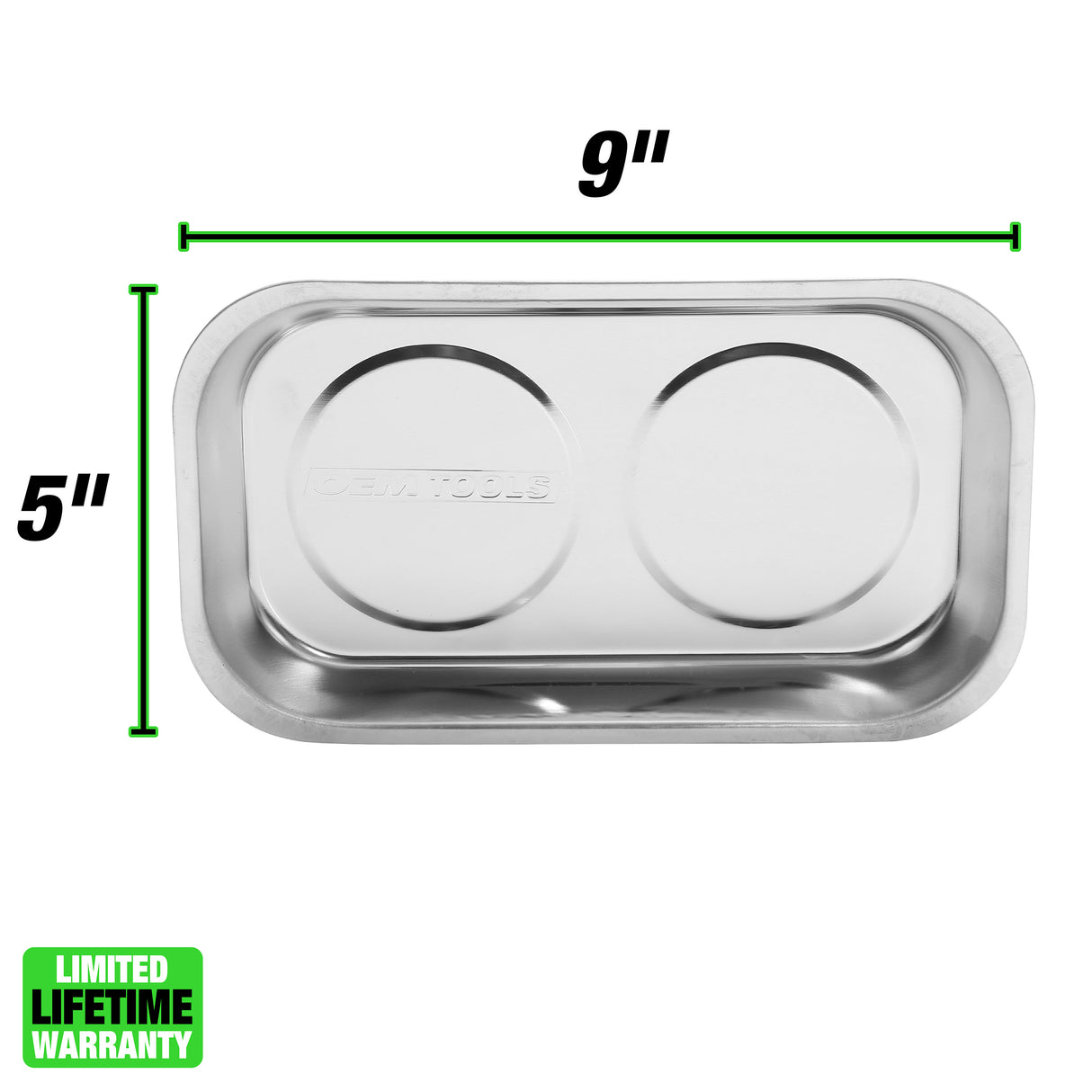 OEMTOOLS 25117C 5 Inch x 9 Inch Rectangular Magnetic Tray in Clamshell Additional Image 1