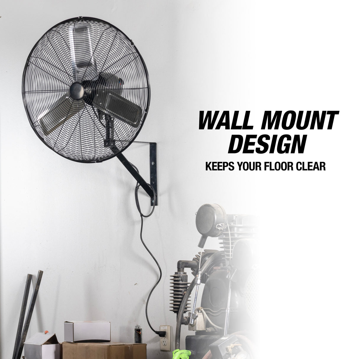 OEMTOOLS 34883 24in. Oscillating Wall Mount Fan Additional Image 7