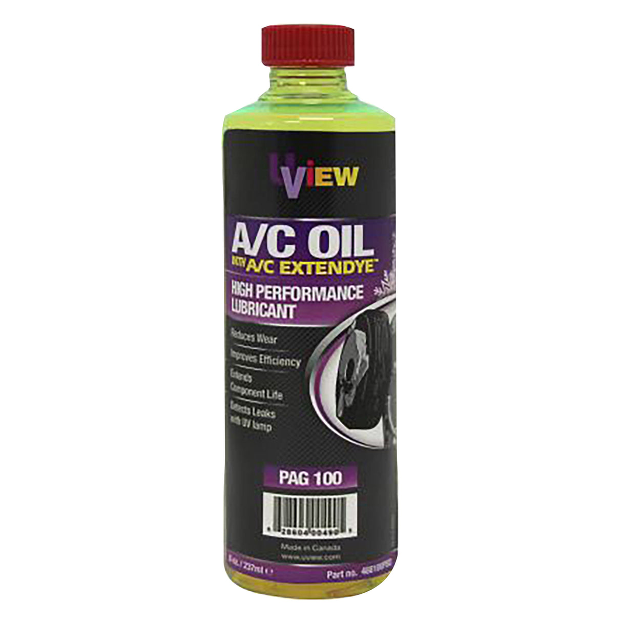 Uview 488100PBD PAG 100 Oil with A/C ExtenDye - 8 Oz. Bottle-4 Pack Main Image