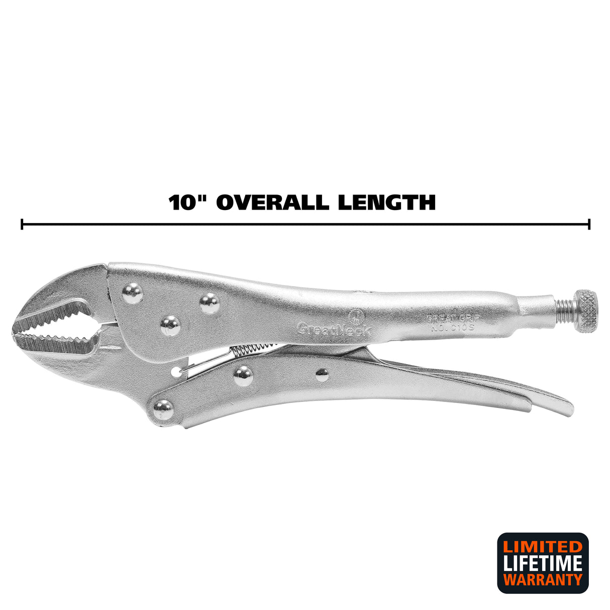 GreatNeck C10S Straight Jaw Locking Pliers (10 Inch) Additional Image 1