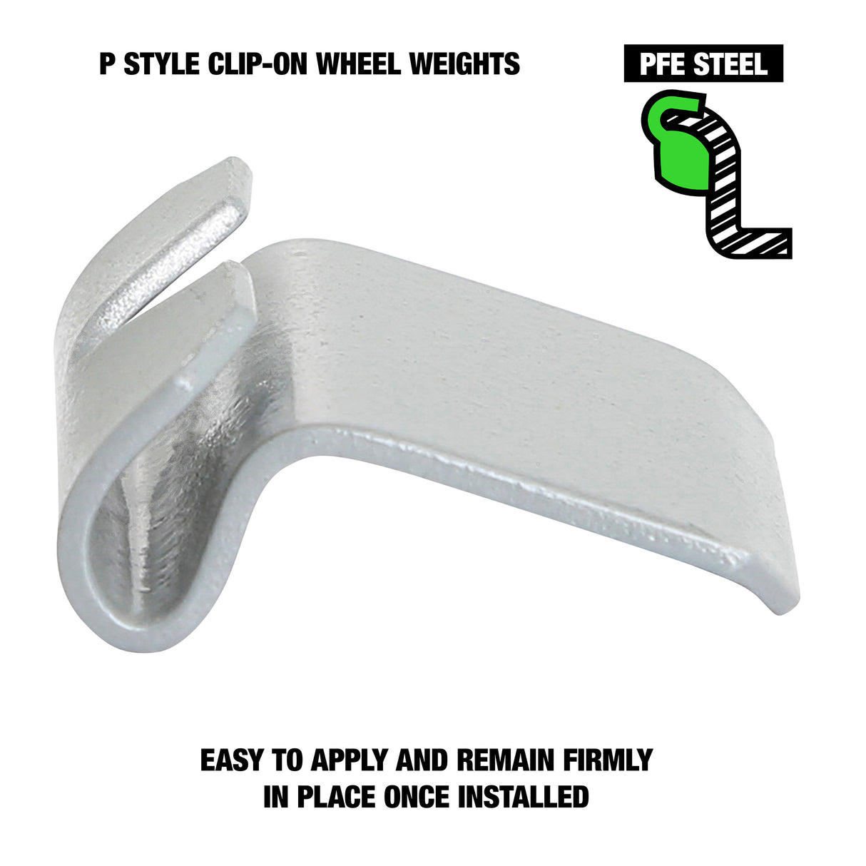 OEMTOOLS 23218 0.25 Oz. P Style Steel Wheel Weight - 1 Box of 25 Additional Image 2