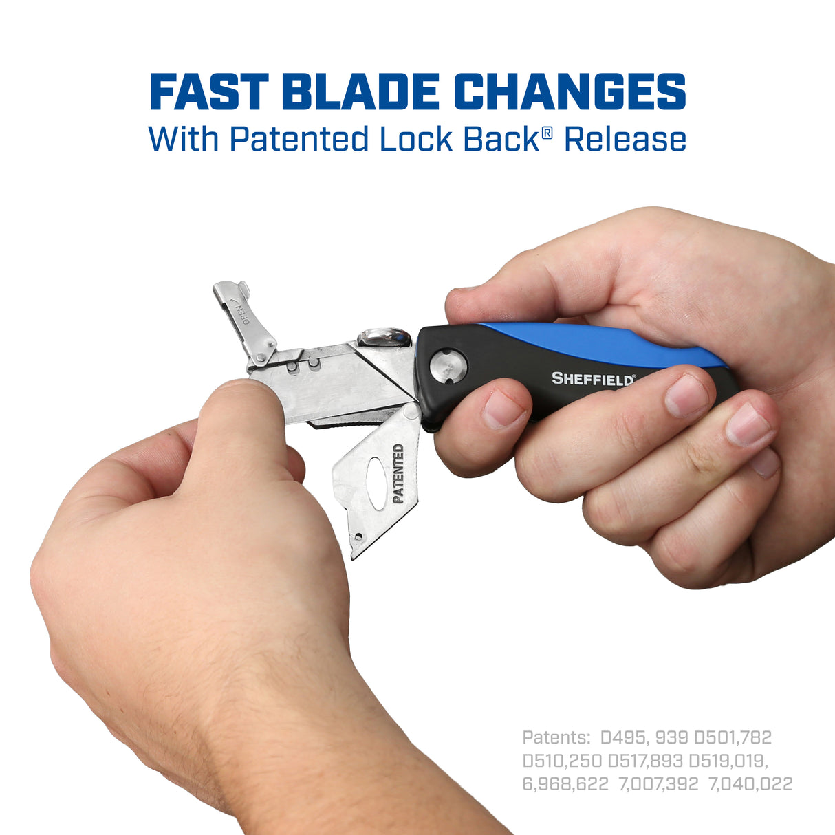 Sheffield 12119 Quick Change Lock Back® Utility Knife Additional Image 1