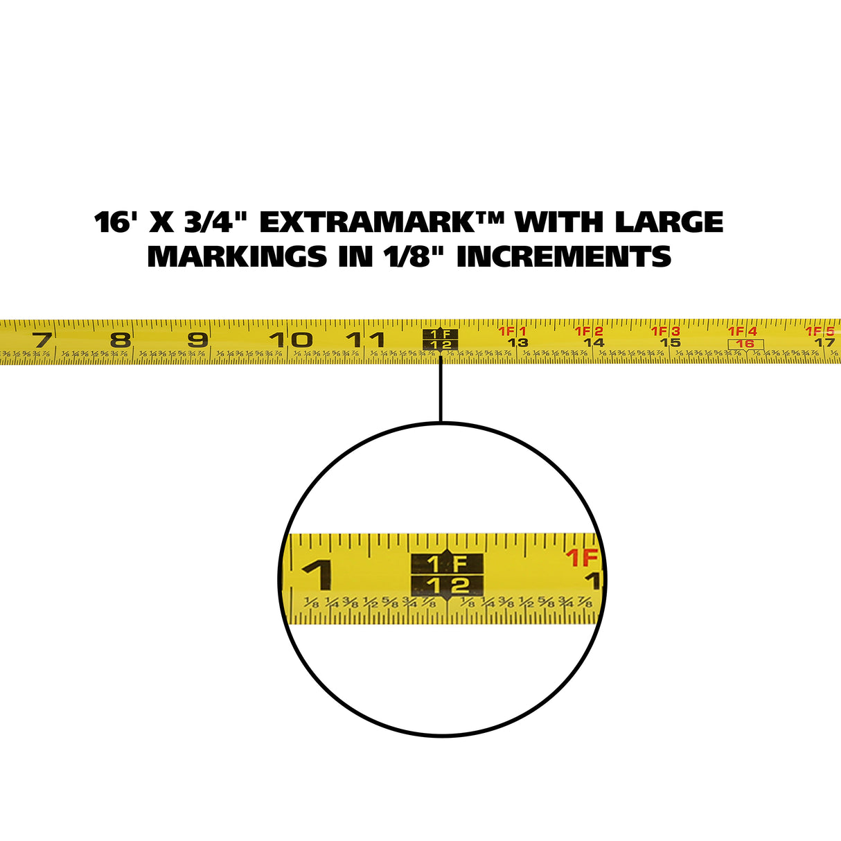 GreatNeck C325I ExtraMark™ Chrome Tape Measure (16 Ft. x 3/4 Inch) Additional Image 3