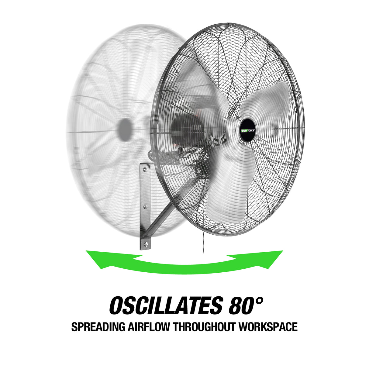 OEMTOOLS OEM24893 24 Inch Outdoor Oscillating Wall Mount Fan Additional Image 3