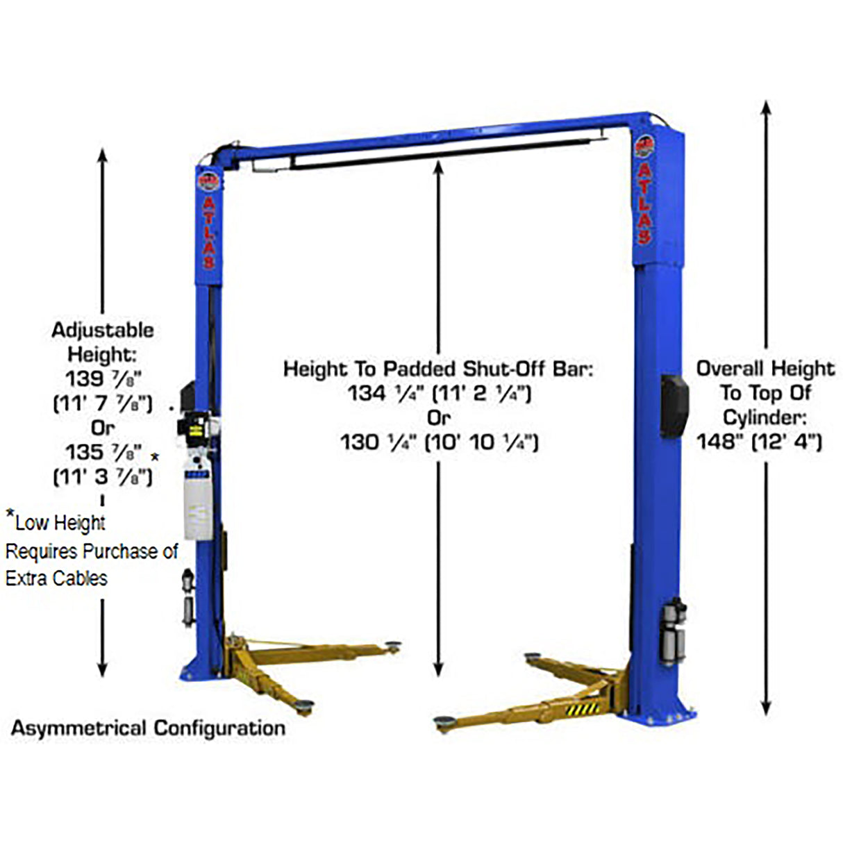 Atlas Equipment Platinum PVL10 10,000 Lb. 2-Post Lift Additional Image 8