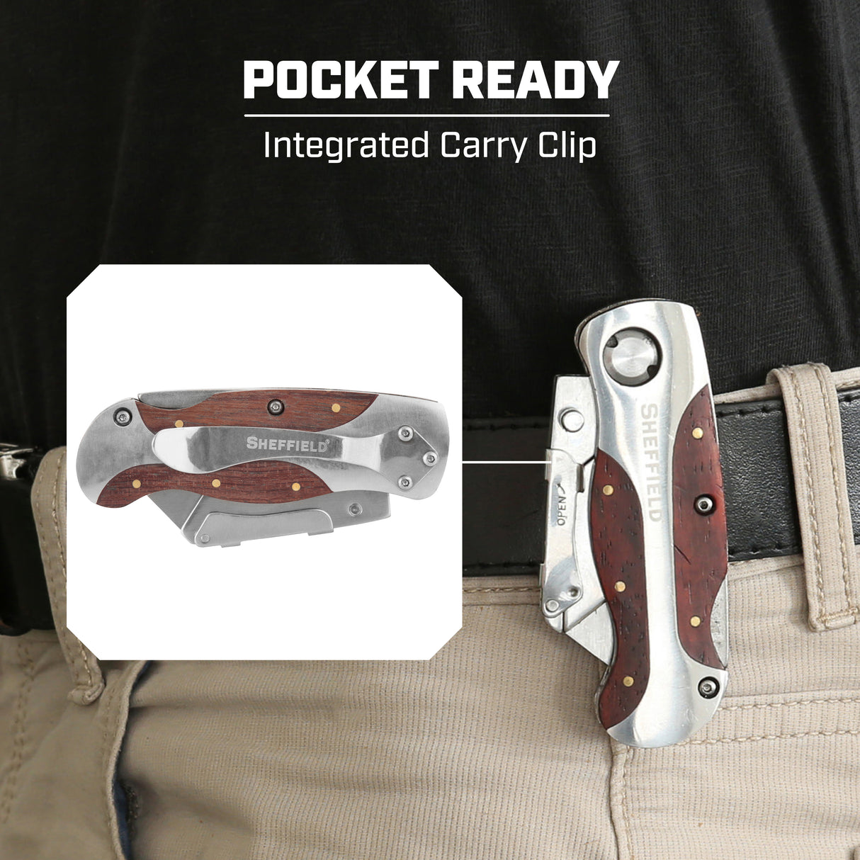 Sheffield 12122 Premium Folding Lock Back® Utility Knife Additional Image 5