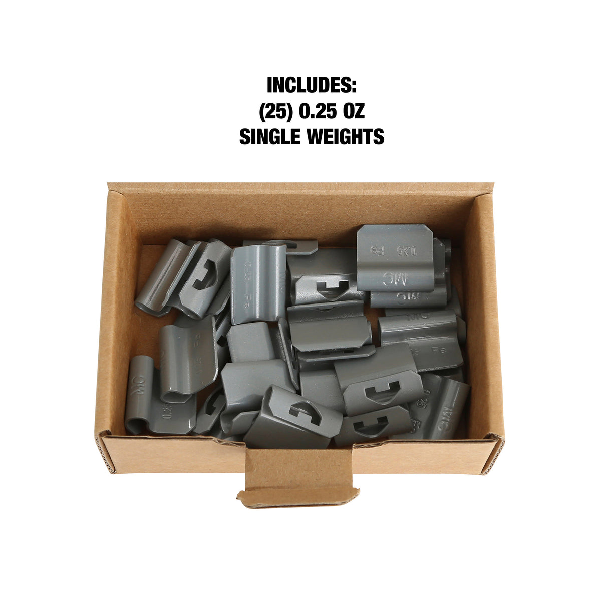 OEMTOOLS 23217 0.25 Oz. MC Style Steel Wheel Weight - 1 Box of 25 Additional Image 4