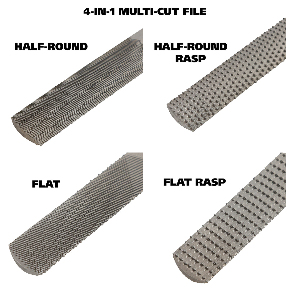 GreatNeck SR8C 4-in-1 Multi-Cut File (8 Inch) Additional Image 2