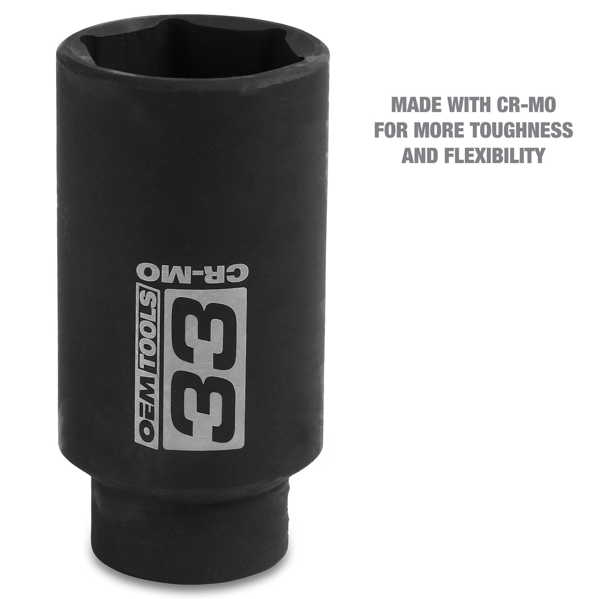 OEMTOOLS 25152 1/2 Inch Drive Axle Nut Socket (33 mm) Additional Image 2