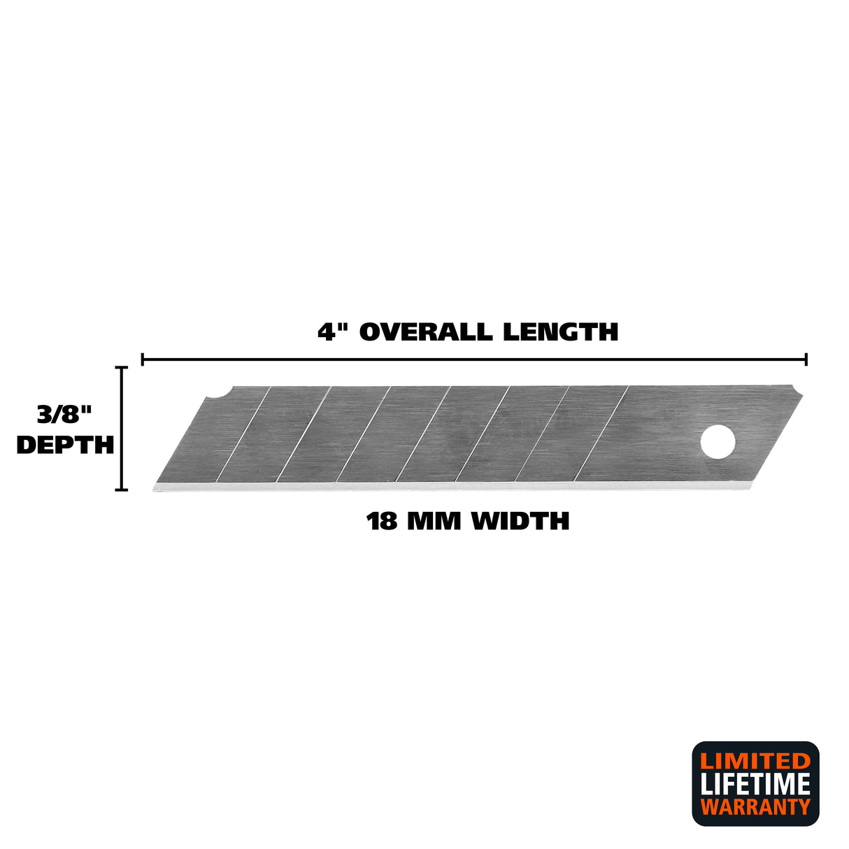 GreatNeck 5BLBK Snap-Off Blade 5 Piece Set (18 mm) Additional Image 1