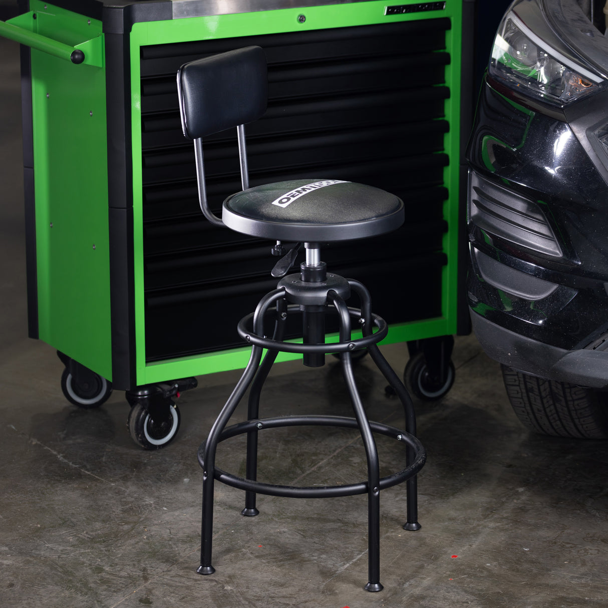 OEMTOOLS 25700 Double Ring Adjustable Stool With Backrest Additional Image 8
