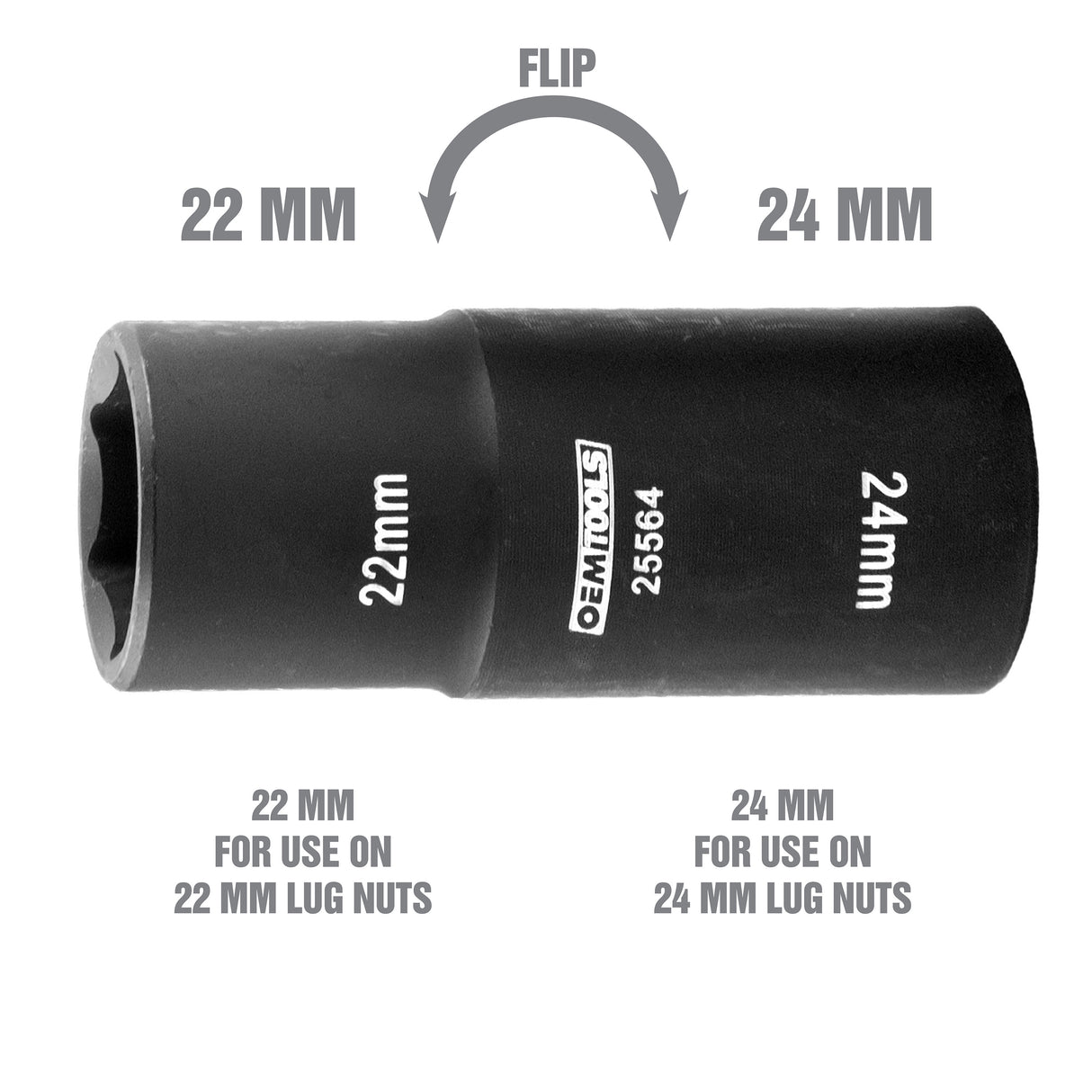 OEMTOOLS 25564 22 x 24 mm Flip Socket Additional Image 1