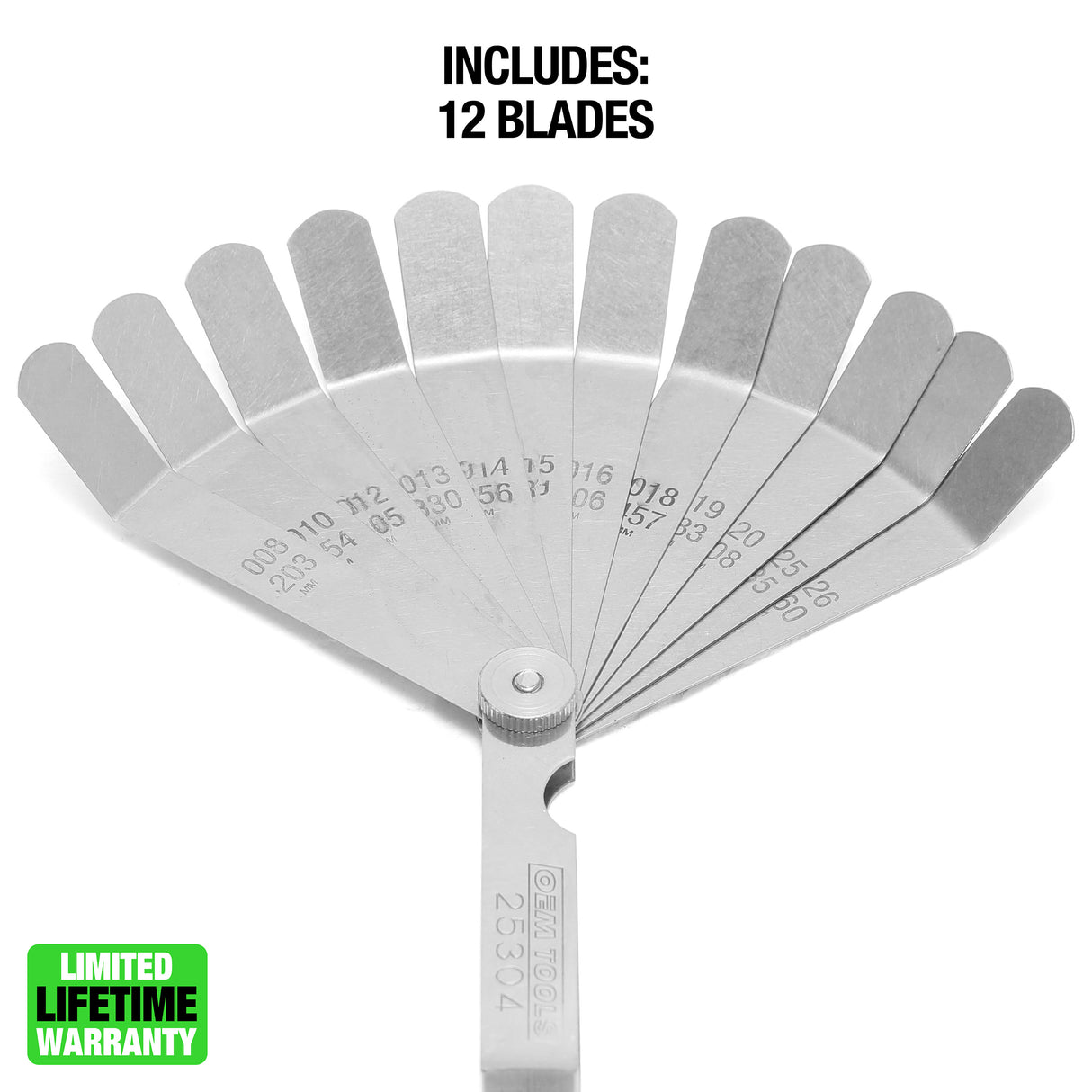 OEMTOOLS 25304 12 Blade Valve Tap Feeler Gauge Additional Image 1