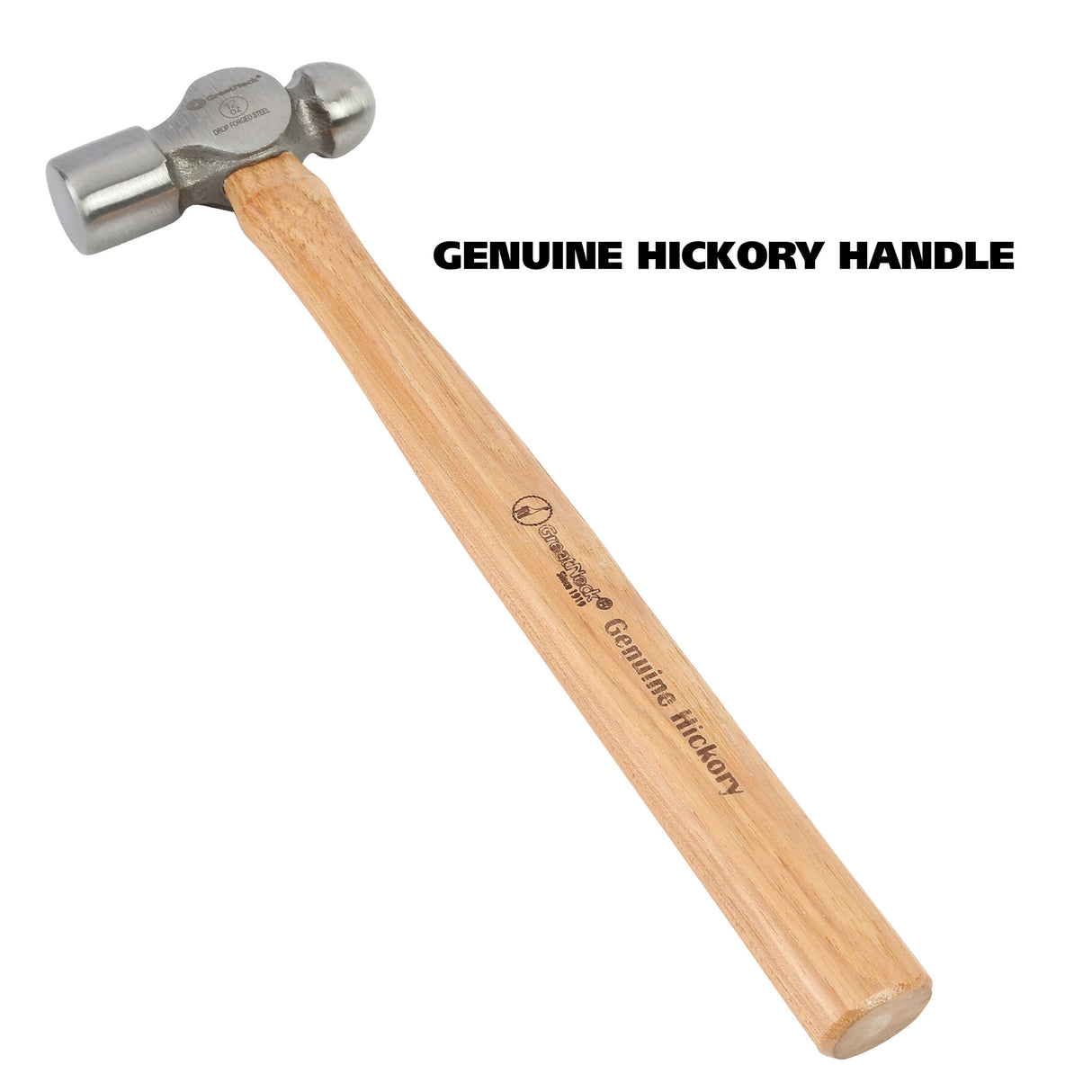 GreatNeck BP12 Ball Peen Hammer (12 Oz.) with Hickory Handle Additional Image 4