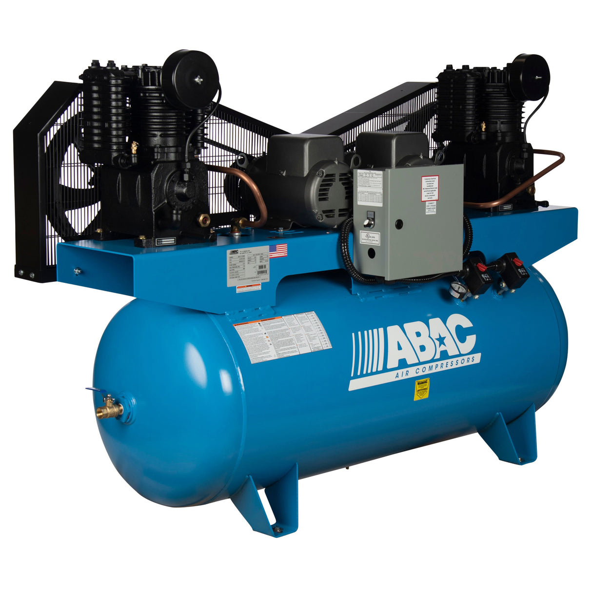 ABAC ABC5-23120HD 5 HP Duplex 2x5 230V 3Ph Air Compressor Additional Image 3
