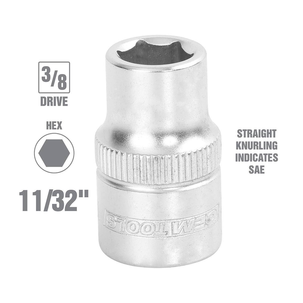 OEMTOOLS 22303 11/32 Inch SAE Socket Additional Image 1