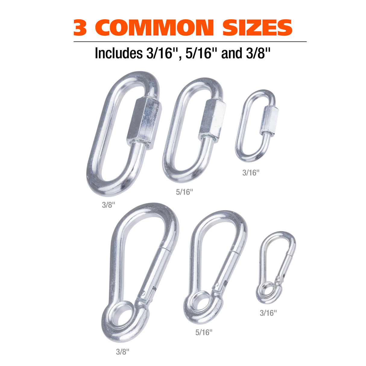 GreatNeck 68236 12-Piece Quick and Spring Link Assortment Additional Image 3