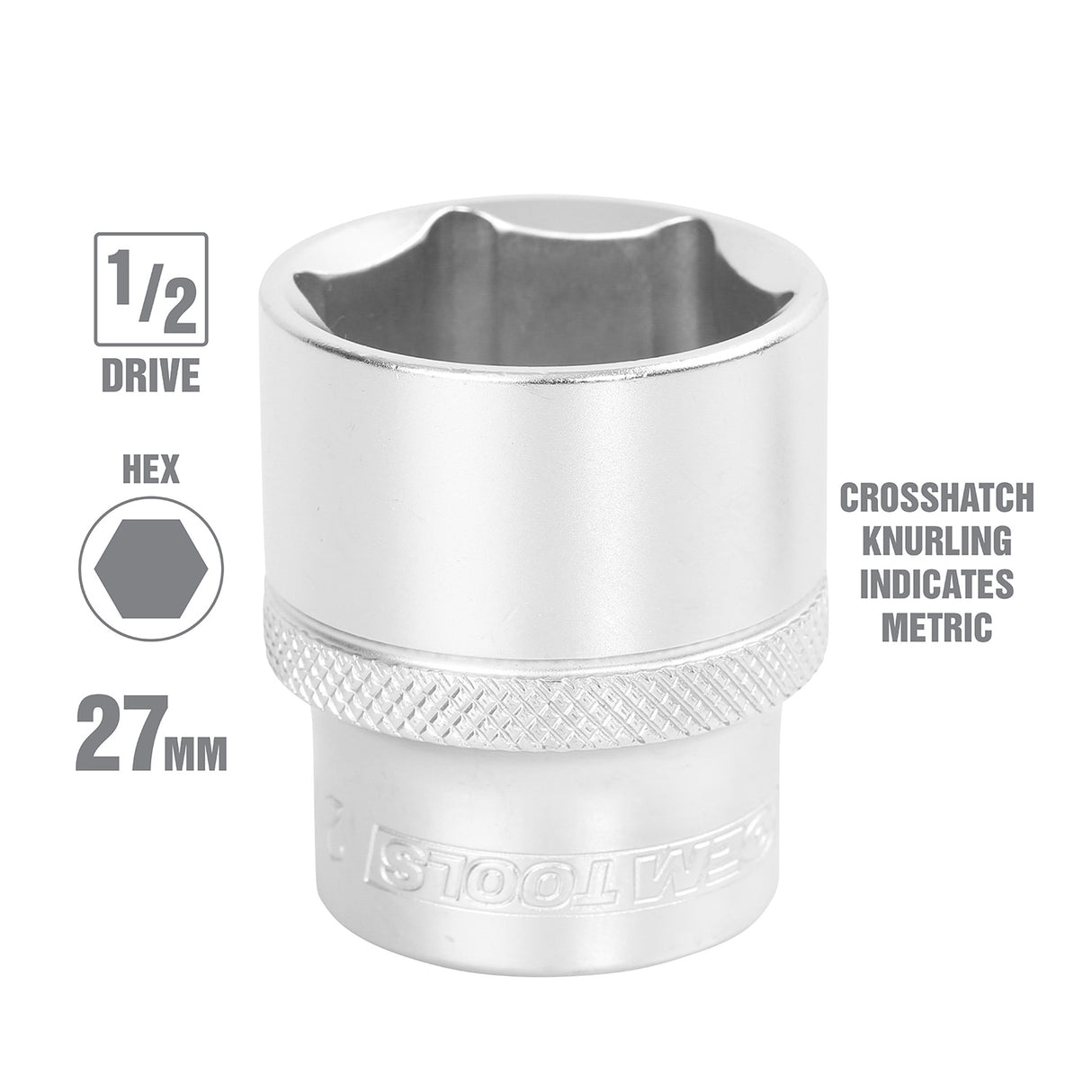 OEMTOOLS 22407 27 mm 1/2 Inch Drive Socket Additional Image 1