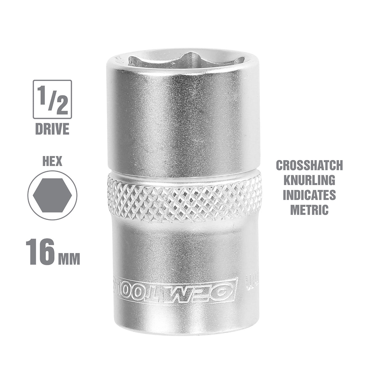 OEMTOOLS 22396 16 mm 1/2 Inch Drive Socket Additional Image 1
