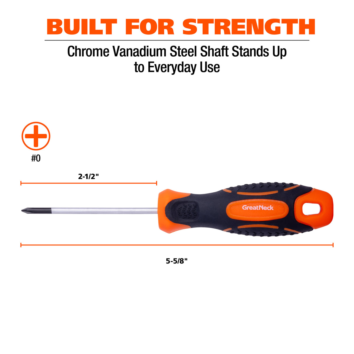 GreatNeck 21827 #0 x 2.5in. Phillips Screwdriver Additional Image 4
