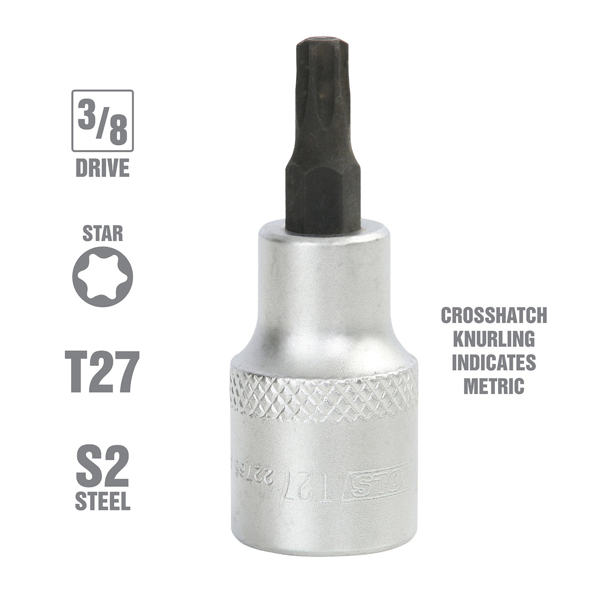 OEMTOOLS 22765 3/8 Inch Drive Star Socket Bit (T27) Additional Image 1