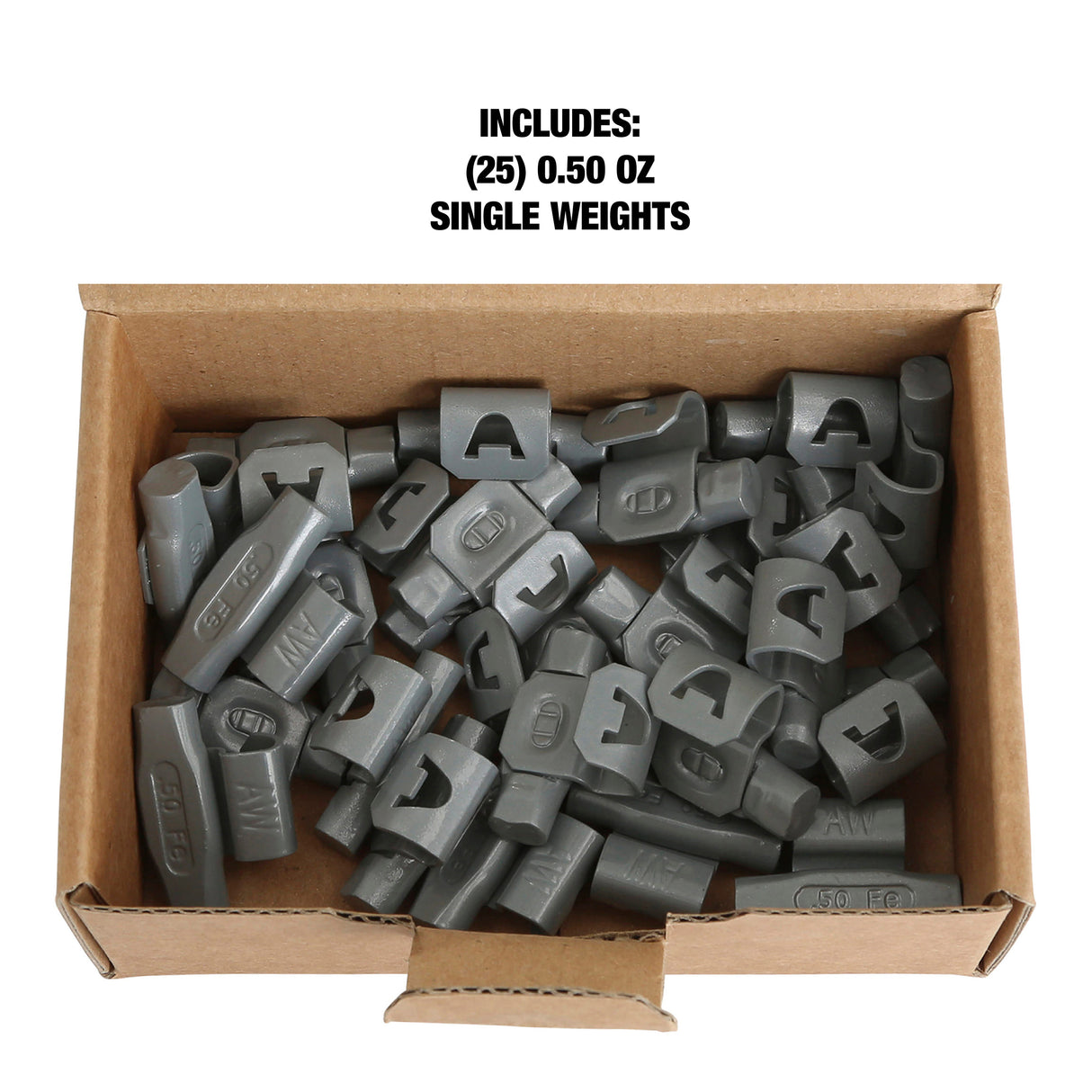 OEMTOOLS 23231 0.50 Oz. AL Style Steel Wheel Weight - 1 Box of 25 Additional Image 4