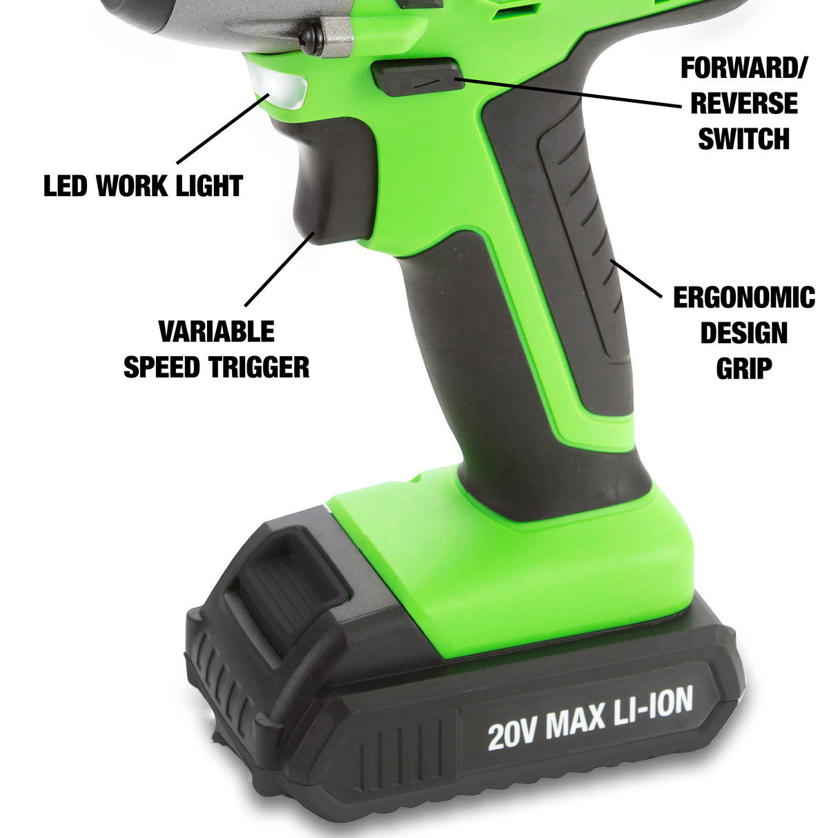 OEMTOOLS 24661 20V MAX* Li-ion 3/8in. Cordless Impact Wrench Additional Image 3