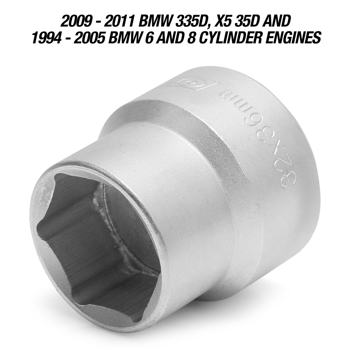 OEMTOOLS 25421 32 mm and 36 mm Double Female Oil Filter Socket Additional Image 6